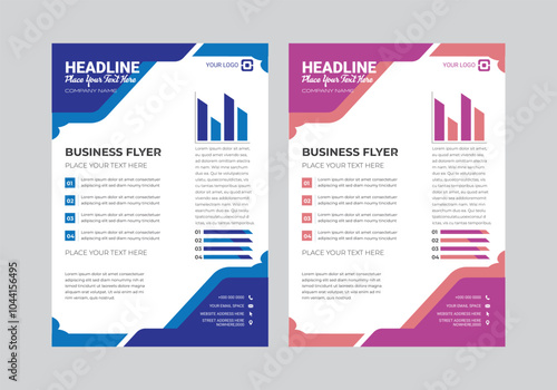 Flyer template design for digital marketing