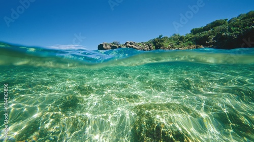 Wallpaper Mural Serene Deep Sea Exploration: Discovering a Hidden Lagoon with Vibrant Marine Life Torontodigital.ca