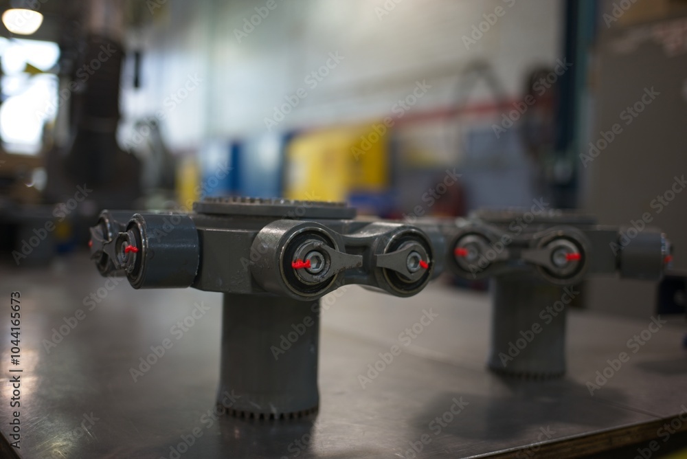 Close-up of Mechanical Components in Workshop Close-up of Mechanical Components in Workshop