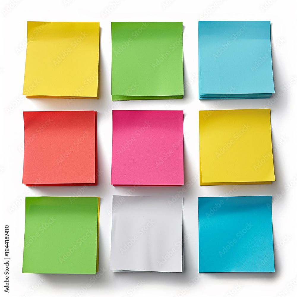 blank Colored notes paper. Soft shadows. blank Colored notes paper. Soft shadows.