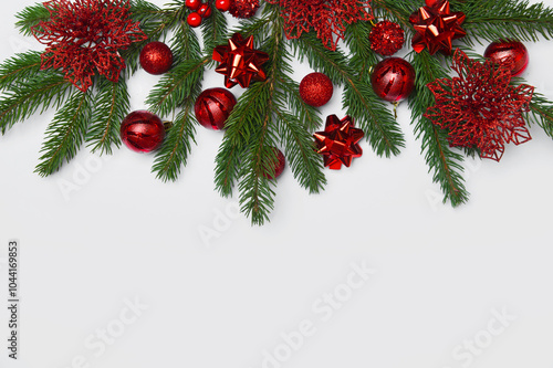 Christmas Decorations and Pine Branches