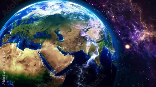 Beautiful earth in space generative AI