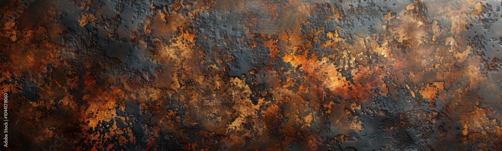 Rusty metal surface with rust and rusted paint on it, banner, copy space Rusty metal surface with rust and rusted paint on it, banner, copy space