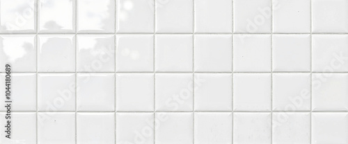 Obraz na płótnie White square tiles with grout lines pattern w salonie
