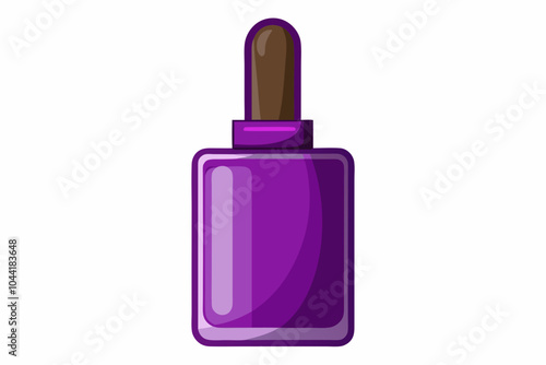 Purple nail polish isolated on a white background