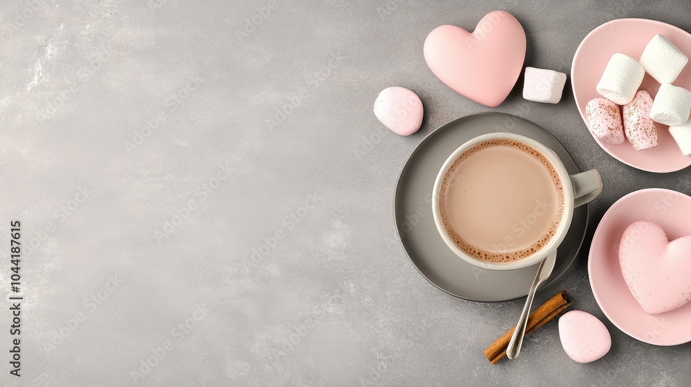 Savor a rich cup of hot chocolate topped with fluffy marshmallows and a sprinkle of cinnamon, nestled among seasonal treats Savor a rich cup of hot chocolate topped with fluffy marshmallows and a sprinkle of cinnamon, nestled among seasonal treats