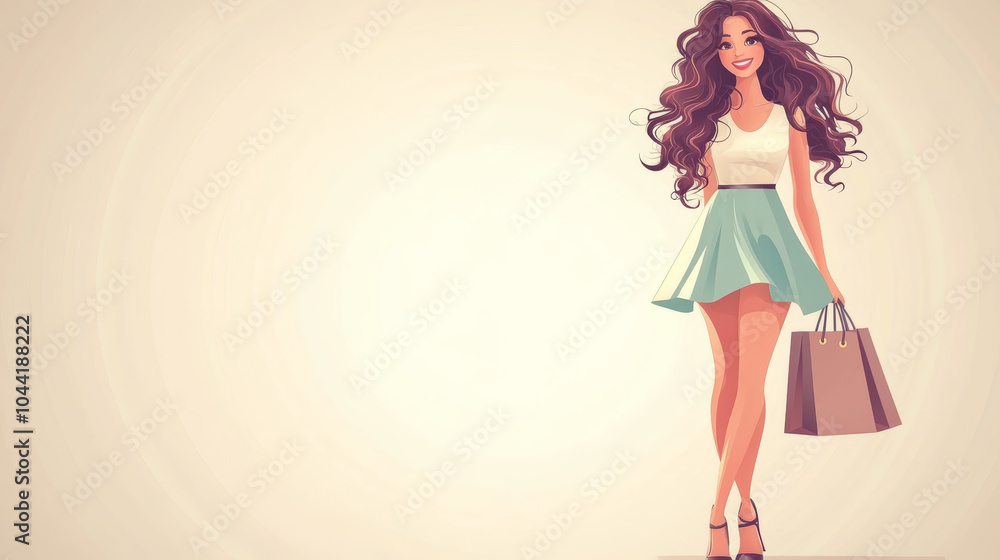 Fashionable shopping beauties wearing short skirts Fashionable shopping beauties wearing short skirts