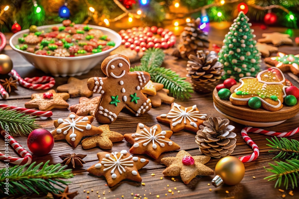 Festive Gingerbread Cookie Decorating with Icing for Christmas Celebrations Festive Gingerbread Cookie Decorating with Icing for Christmas Celebrations