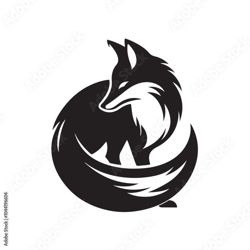 Fox silhouette vector design eps
