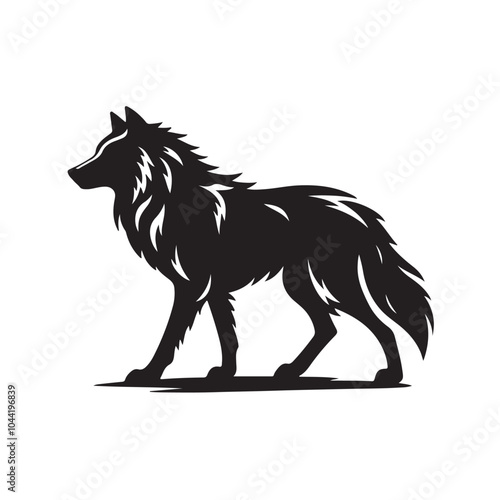 Wolf silhouette vector design eps