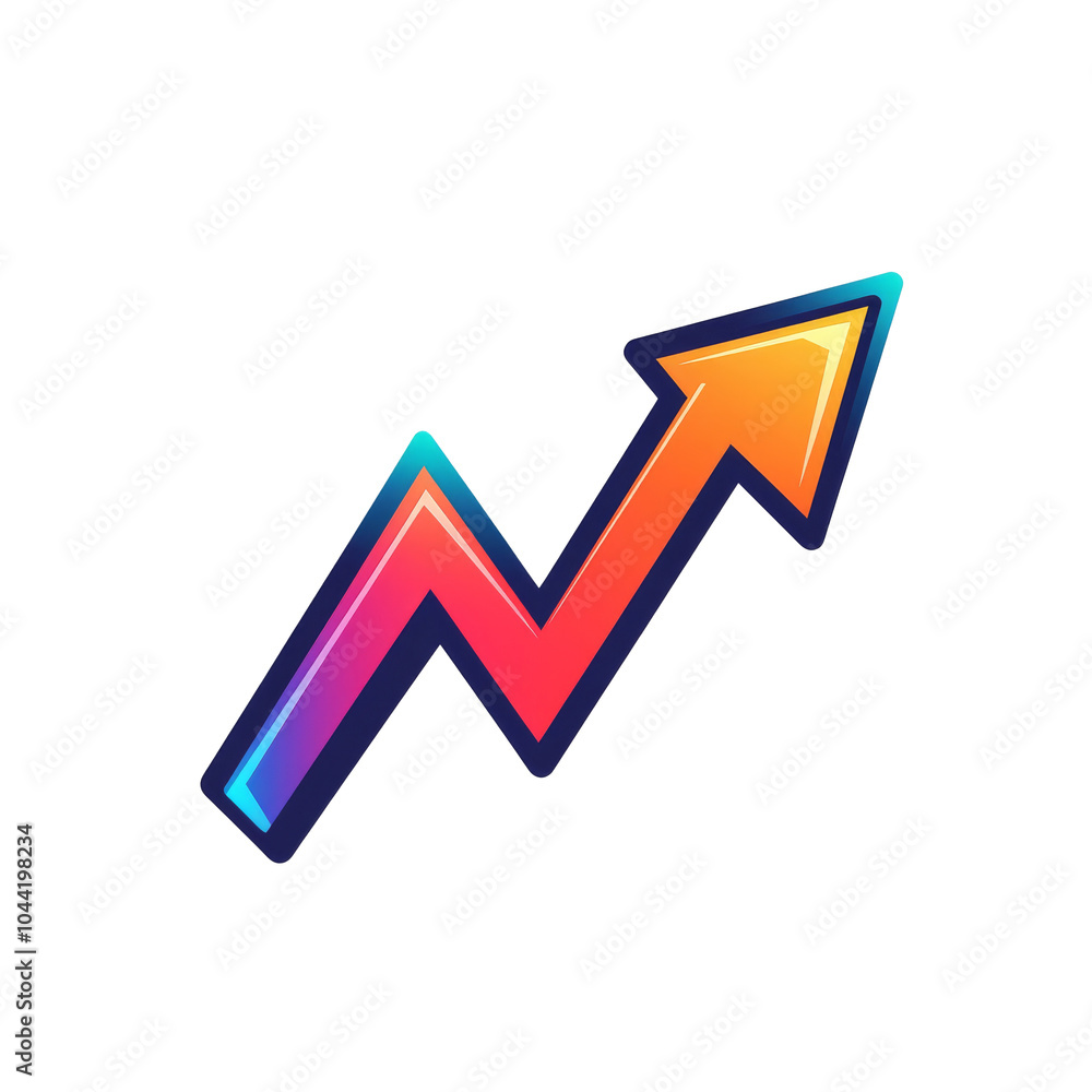 Upward trend colorful arrow graphic Upward trend colorful arrow graphic