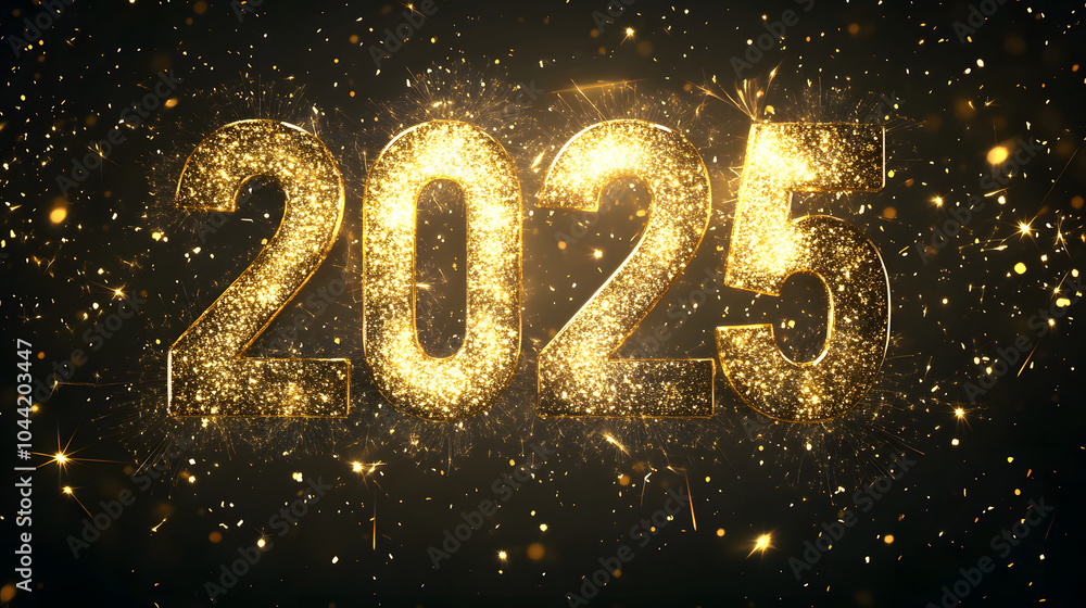 2025 new year golden fireworks celebration background 2025 new year golden fireworks celebration background