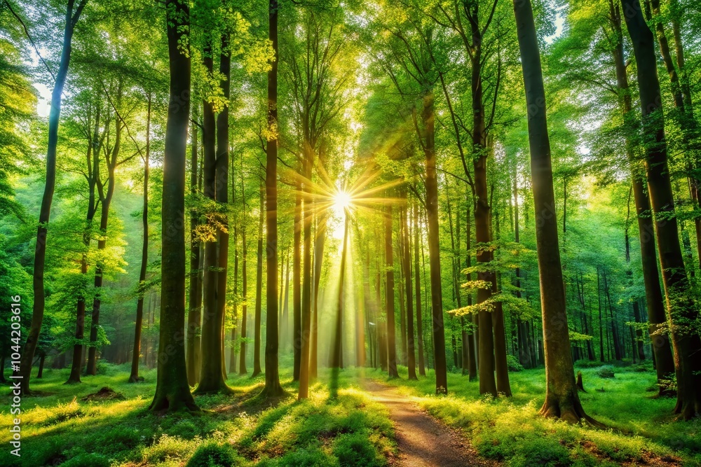 Obraz premium Lush Forest Clipart Background for Creative Projects and Illustrations