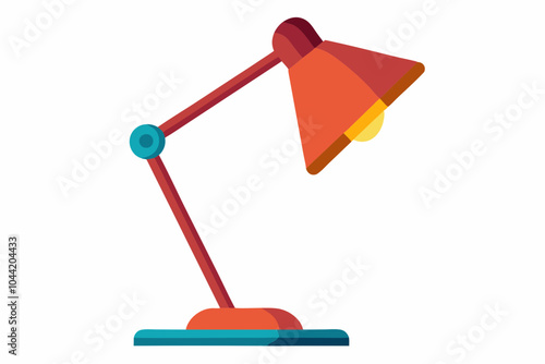 Table lamp Isolated object on a white background vector illustration 