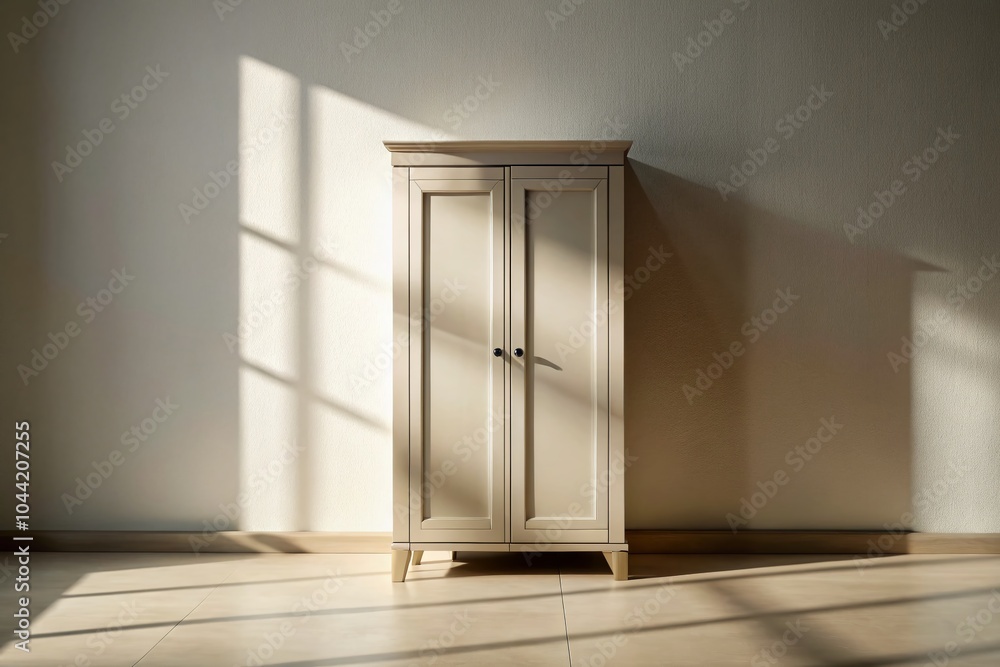 Fototapeta premium Minimalist Armoire Silhouette Design for Elegant Home Decor and Interior Styling