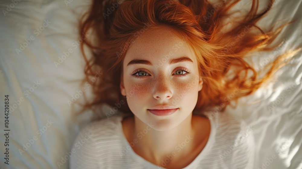 Fototapeta premium Serene Portrait of a Young Woman