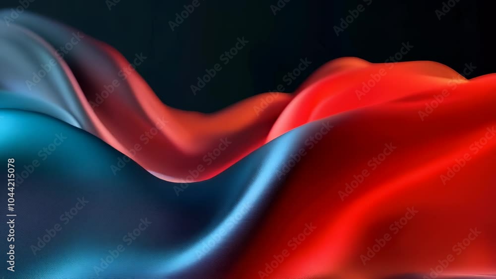 Vibrant and flowing abstract fabric showcases smooth waves of blue and orange, creating colorful drapery that evokes depth and elegance in stunning visual display. Vibrant and flowing abstract fabric showcases smooth waves of blue and orange, creating colorful drapery that evokes depth and elegance in stunning visual display.