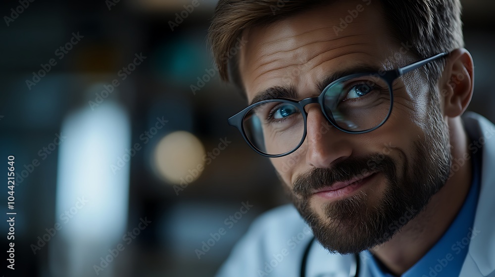 Portrait of a friendly and confident male doctor with a stethoscope and a warm smile. Portrait of a friendly and confident male doctor with a stethoscope and a warm smile.