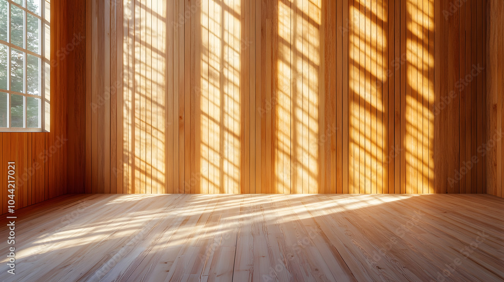 Empty wooden space indoors Empty wooden space indoors
