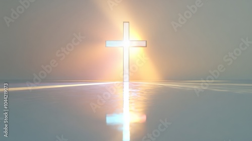 3d render abstract holly cross
