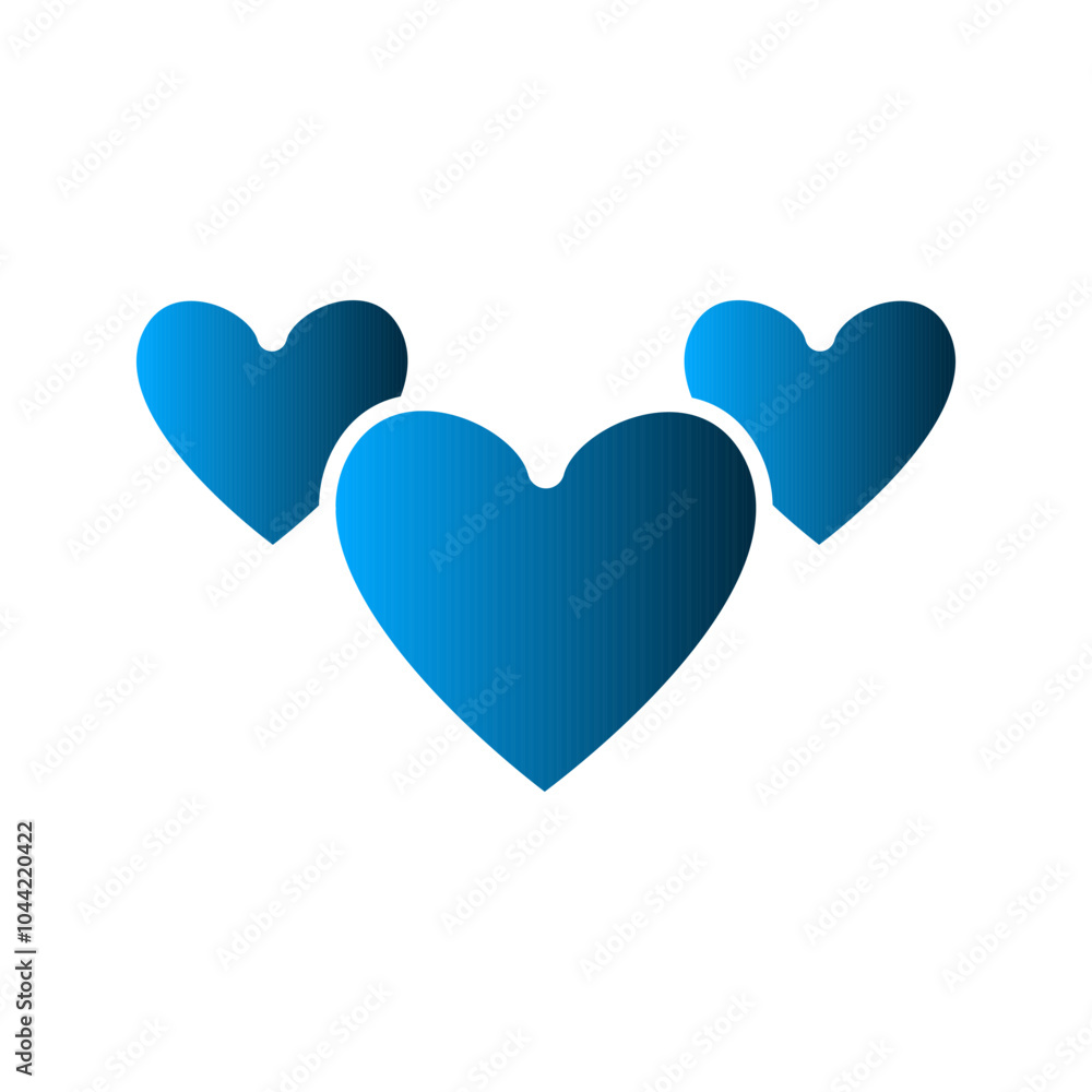Love heart icon template Love heart icon template