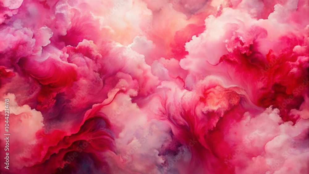 Fototapeta premium Red and Pink Watercolor Wash Texture for Wallpapers and Wrapping Paper Design