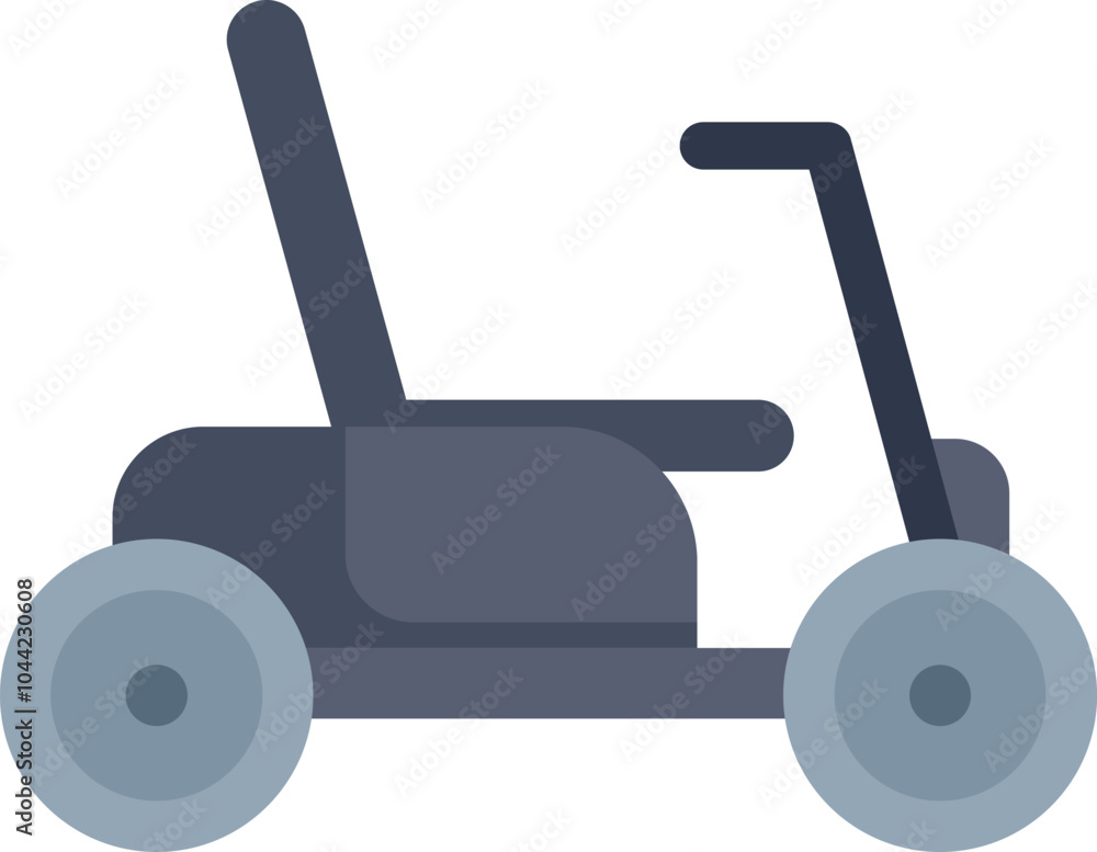Icon of a golf cart used to get around a golf course or park Icon of a golf cart used to get around a golf course or park