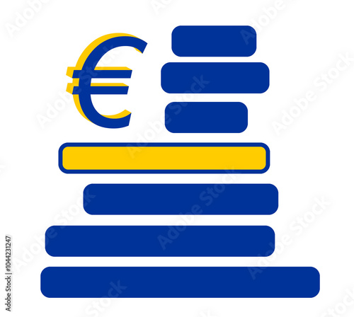 Euro or D€ with map of the ...