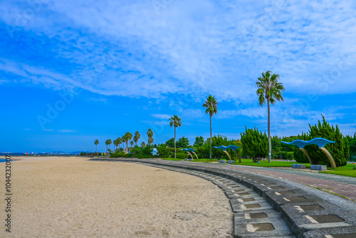 五色姫海浜公園の風景 愛媛県 日本