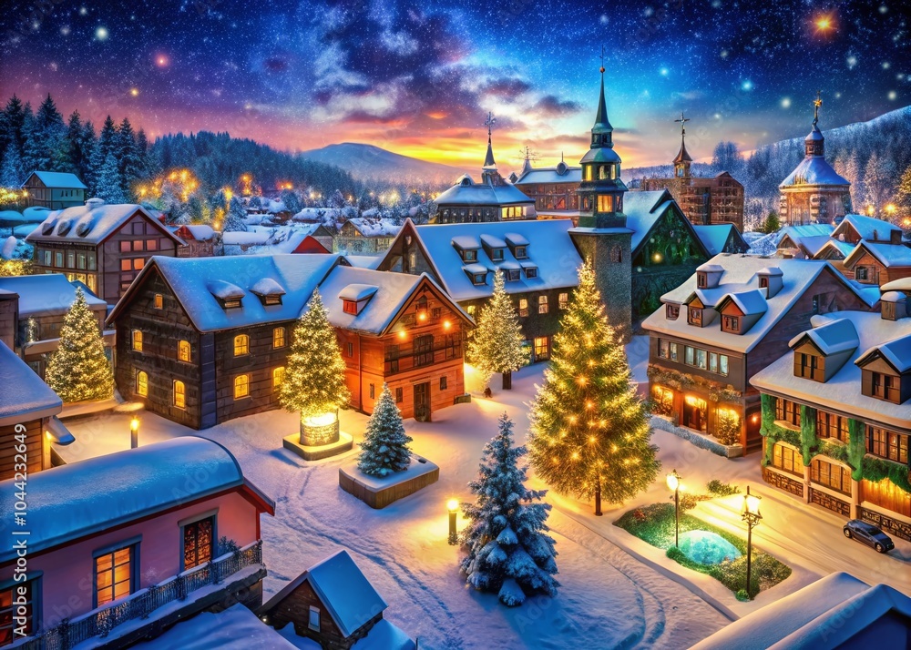 Naklejka premium Stunning Architectural Christmas Wallpaper Backgrounds for Free Download