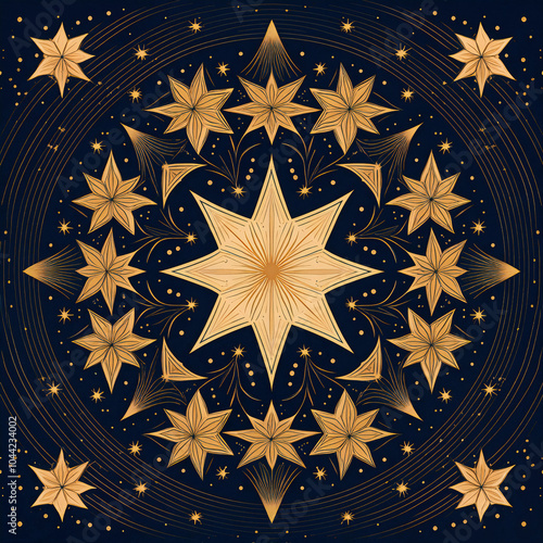background with stars symmetric