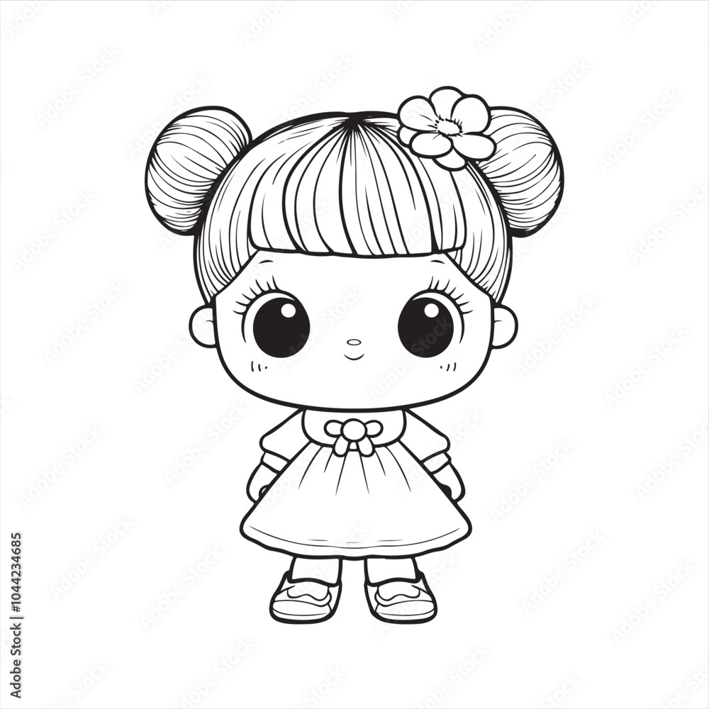 Fototapeta premium little girl drawing