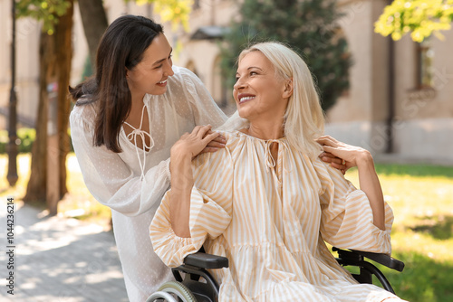 Senior woman in wheelchair ...