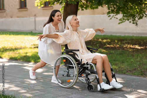 Senior woman in wheelchair ...