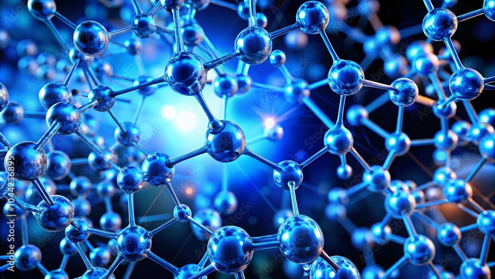 Stunning Long Exposure of Blue Molecular Structure in Motion for Science and Technology Visuals Stunning Long Exposure of Blue Molecular Structure in Motion for Science and Technology Visuals