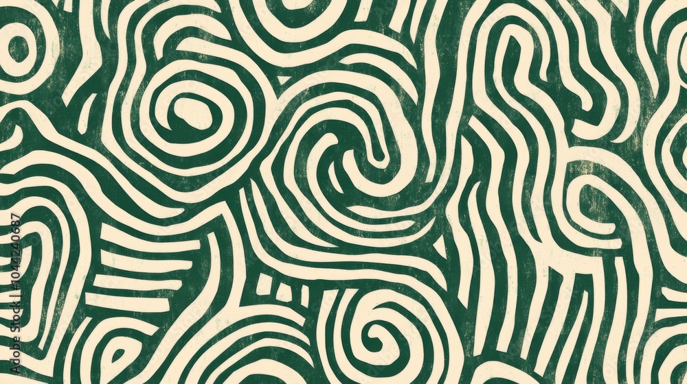 Seamless Pattern of Green and White Labyrinth Designs with Natural Beige Tones
Seamless Pattern of Green and White Labyrinth Designs with Natural Beige Tones