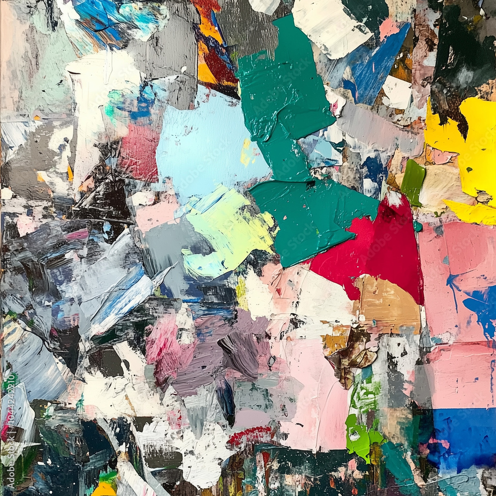Fototapeta premium Cacophony of Mismatched Hues Creating a Bold and Dynamic Artistic Display