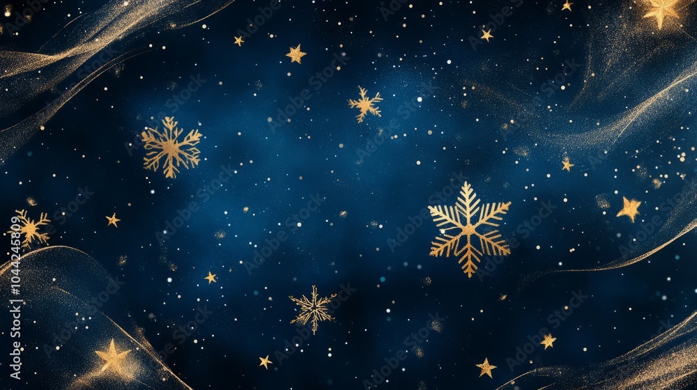 Fototapeta premium christmas background with snowflake and glitter