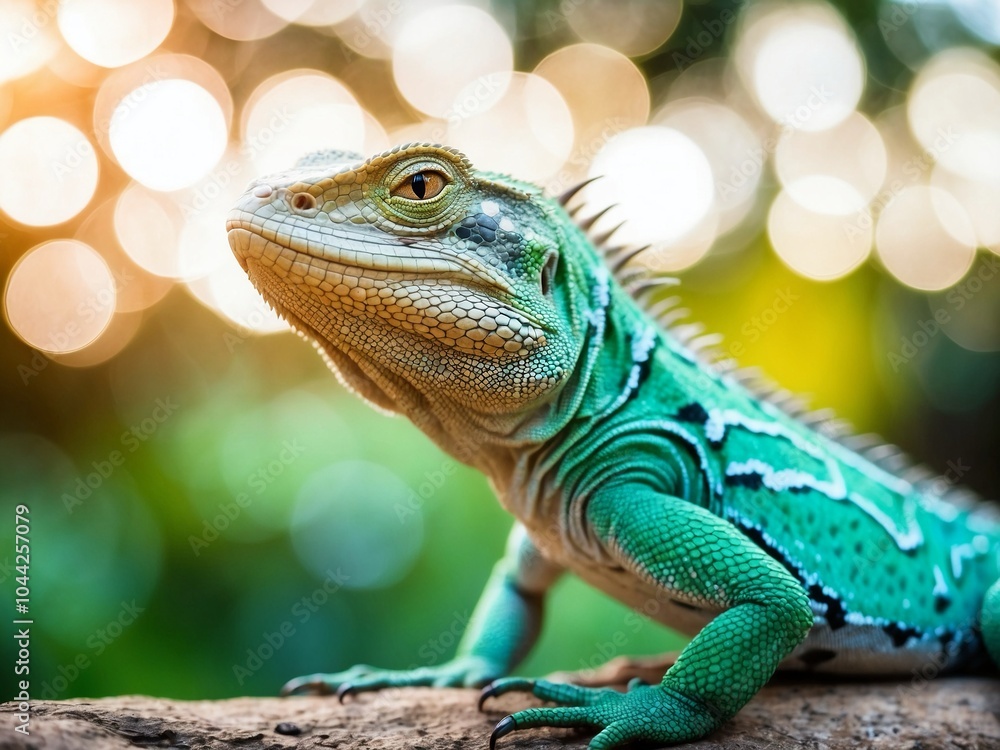 Fototapeta premium iguana on a branch