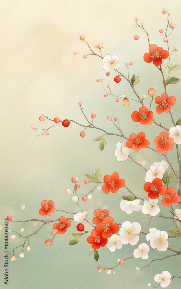 Retro style floral texture art background Retro style floral texture art background