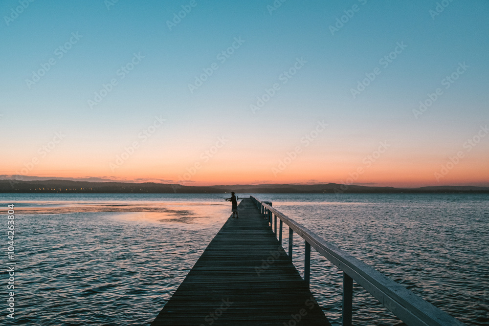 Obraz premium pier at sunset