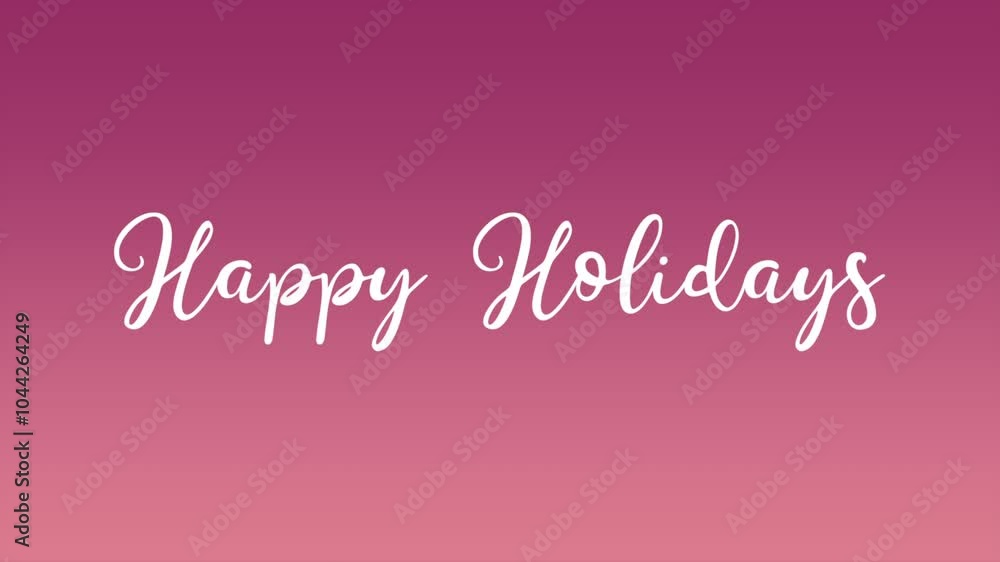 A festive quote in cursive handwriting on a pink and purple gradient background says Happy Holidays. It aims to spread joy and celebration during the holiday season A festive quote in cursive handwriting on a pink and purple gradient background says Happy Holidays. It aims to spread joy and celebration during the holiday season