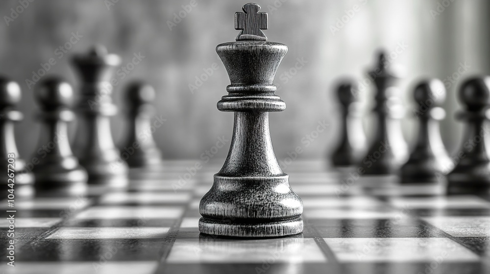 Chess King: A Close Up of a Powerful Piece Chess King: A Close Up of a Powerful Piece