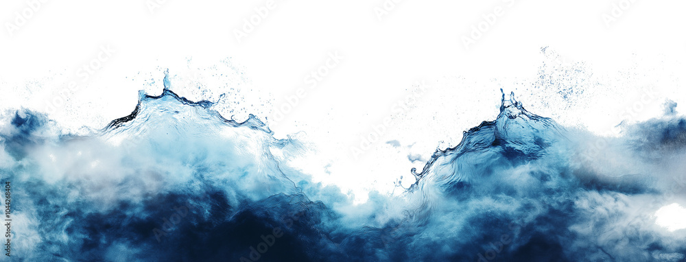 Water wave splashing isolated on white or transparent, PNG, Ai Water wave splashing isolated on white or transparent, PNG, Ai