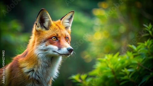 Captivating Fox in Natural Habitat with Copy Space for Text and Design Elements