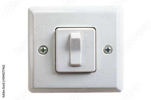 Light switch on a transparent or white isolated background.