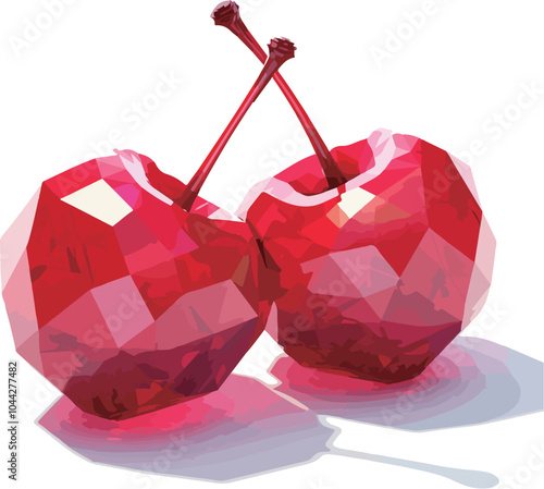 red apple with a straw