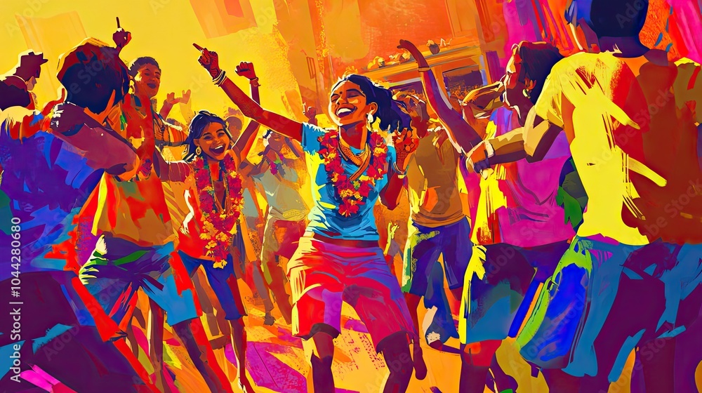 Pop Art Poster Festival And Party, Generative AI Pop Art Poster Festival And Party, Generative AI