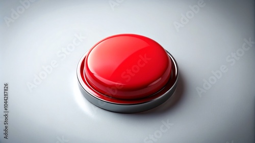 Eye-Catching Red Button with Copy Space for Call to Action, Ideal for Marketing and Design Projects