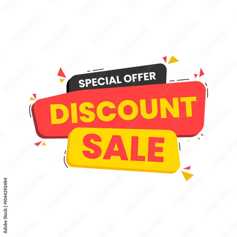 Discount sale banner design. Special offer banner. Sale badge, sale tag. Shopping banner. Discount sale promotional banner Discount sale banner design. Special offer banner. Sale badge, sale tag. Shopping banner. Discount sale promotional banner